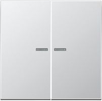 Лицевая панель Jung LS990 metal для 2-кл. выключателя с подсветкой алюминий картинка